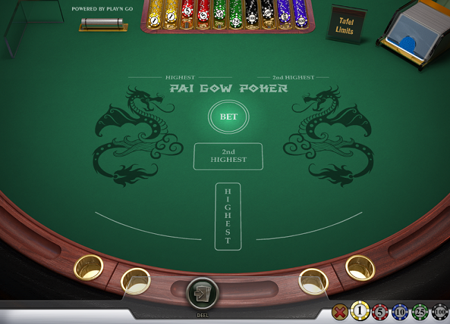 pay gow poker table game